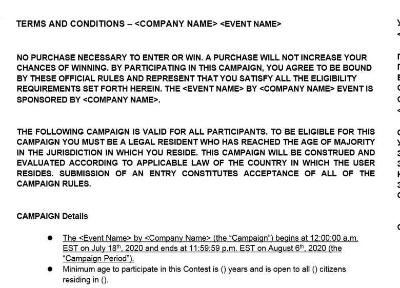 Договорные условия (анонимизированные)­